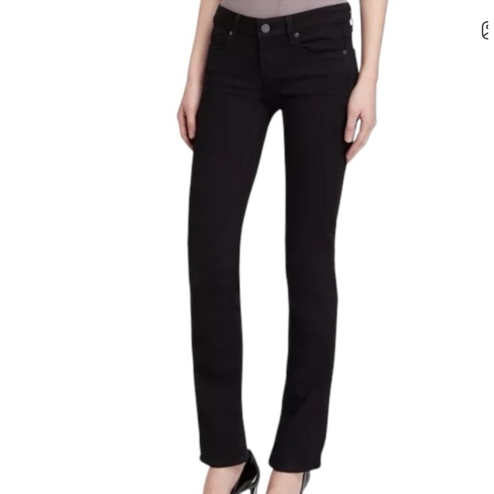 PAIGE Skyline‎ Straight black low rise jeans - Picture 1 of 12